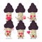 Gyromitra cartoon character with love cute emoticon