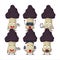 Gyromitra cartoon character are playing games with various cute emoticons