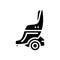 gyroscooter with seat glyph icon vector illustration