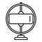 Gyroscope stand icon outline vector. Sensor momentum