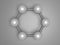 H-Graphene aromatic cluster, top view, 3d