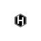 H Initial Letters Hexagon Shape Mogogram Logo Design