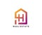 H letter creative and unique logo Icon creative monogram with home sign for real estate company