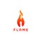 H Letter Flame Logo Design. Fire Logo Lettering Concept Vector