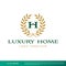 H Letter Home Laurel Icon Vector Logo Template Illustration Design. Vector EPS 10.