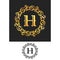 H Letter logo Wreath Swirl logos Symbol design