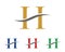 H letter swoosh logo template