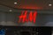 H&M logo in the Arkaden shopping mall at Potsdamer Platz.