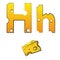 H, swiss vector Alphabet made of Cheese
