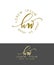 H W. Handdrawn Brush Monogram Calligraphy Logo Design