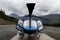 An H125 helicopter at the Green Lake heliport in Whistler, BC