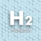 H2 Hydrogen Blue Hexagon Structure Cover