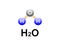 H2O covalent Bonding . Water Formula diagram design for chemistry Labs