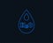 H2O Water drop sign icon. Tear symbol.