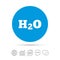H2O Water formula sign icon. Chemistry symbol.