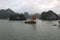 Ha Long Bay Ship on a Cloudy Day