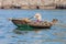 Ha Long Bay, Vietnam. Vietnamese woman rowing boat