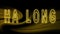 Ha Long Gold glitter lettering, Ha Long Tourism and travel, Creative typography text banner