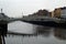 Ha`penny bridge over the River Liffey Dublin Ireland