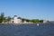 Haapsalu, Estonia: Seaside promenade and bay of Baltic sea in calm summer day