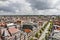 Haarlem city street aerial view
