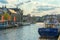 Haarlem, Netherlands â€“ April 14, 2019: Haarlem canals and architecture, Netherlands