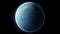 Habitable exoplanet similar to Earth and suitable for human life. Planet in space with water and greenery. The discovery