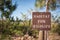 Habitat for wildlife sign nature restoration in a lakeside park