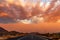 Haboob dust storm in the Arizona desert at sunset