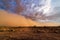 Haboob dust storm in the desert