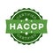 HACCP certified emblem color flat style