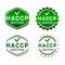 HACCP Certified label. Hazard Analysis Critical Control Points