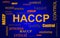 HACCP food safety process word cloud