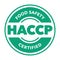 HACCP hazard analysis critical control point, food safety certified vector badge icon logo