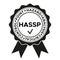 HACCP stamp. Hazard analysis critical control points icon. Vector logo template