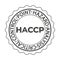 HACCP stamp. Hazard analysis critical control points icon. Vector logo template