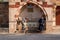 Hacibektas ,Nevsehir/Turkey-October 27 2019: A fountain near Haci Bektas-i Veli Tomb and Museum