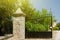 Hacienda gate entrance on a sunny day