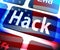 Hack Computer Key Showing Hacking 3d Illustration