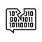 hacked password binary code line icon vector illustration
