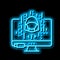 hacked software neon glow icon illustration