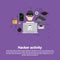 Hacker Activity Data Protection Privacy Internet Information Security Web Banner