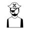 hacker avatar character isolated icon
