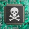 Hacker cyber crime piracy identity theft concept