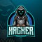 Hacker esport logo mascot design