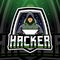 Hacker esport mascot logo design