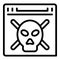 Hacker fraud icon outline vector. Stop secure