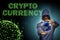 The hacker hacking cryptocurrency in blockchain concept