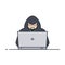 Hacker in hoodie