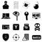 Hacker icons set